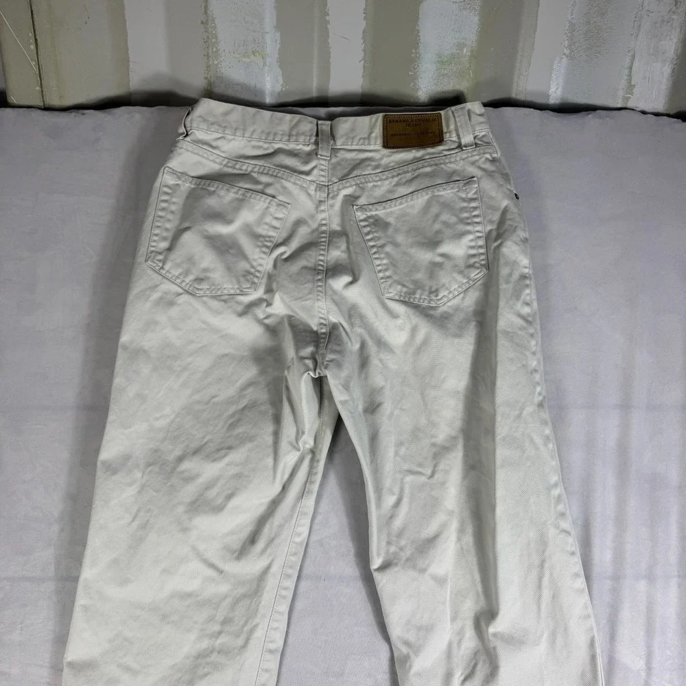 Banana Republic Mens Jeans Beige Denim Laredo Fit Straight Leg Classic Fit 34 R